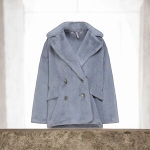 Free People Cloudy BlueTeddy Jacket